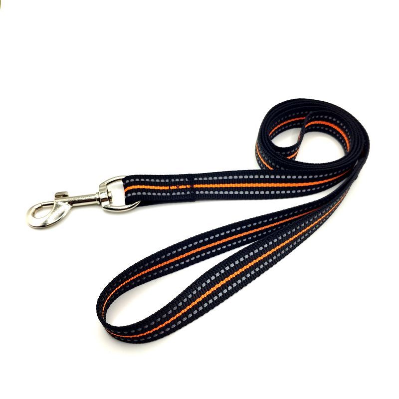 Fashionable Reflective Pet Leash for Safe Daily Walks, Adjustable Length, Multiple Colors, Suitable for Cats and Dogs1.5cm x 120cm Orange