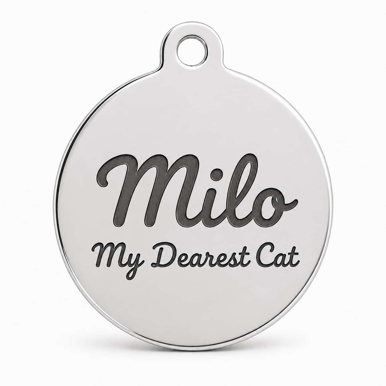 Custom Engraved Stainless Steel Pet ID Tag for Dogs and Cats detail