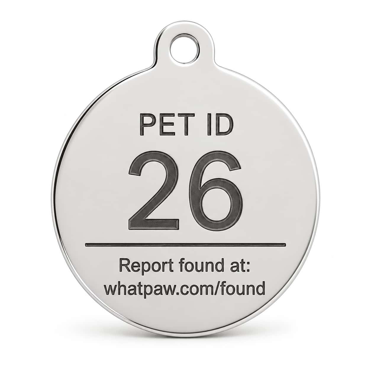 Pre-Engraved Stainless Steel Pet ID Tag for Dogs and Cats detail