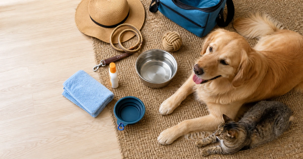 Illustration for “Pet Safety in Hot and Cold Weather”