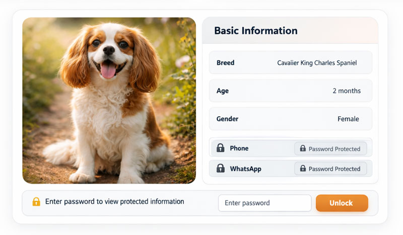 Owner contact privacy setting example