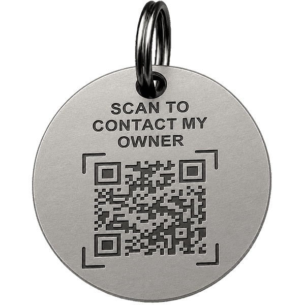 Pre engraved titanium pet tag B side
